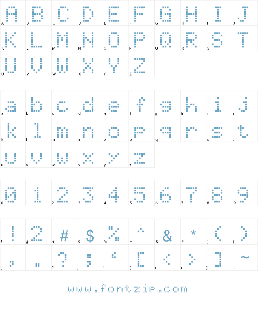 Scientific Calculator LCD Font Character